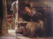 Alma-Tadema, Sir Lawrence Welcome Footsteps (mk23) Spain oil painting artist
